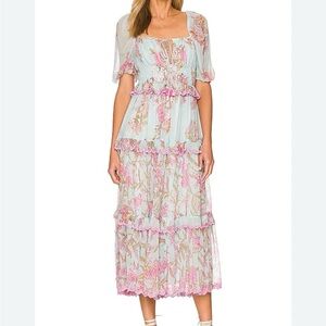 Hemant & Nandita midi powder blue dress